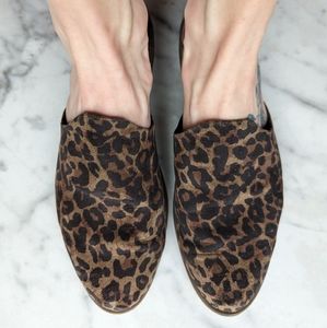 Women's leopard print slip on loafers